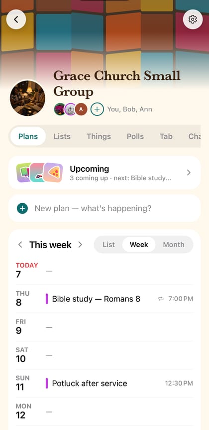 Grace Church Small Group in ZOZA: its banner, its people and its plans
