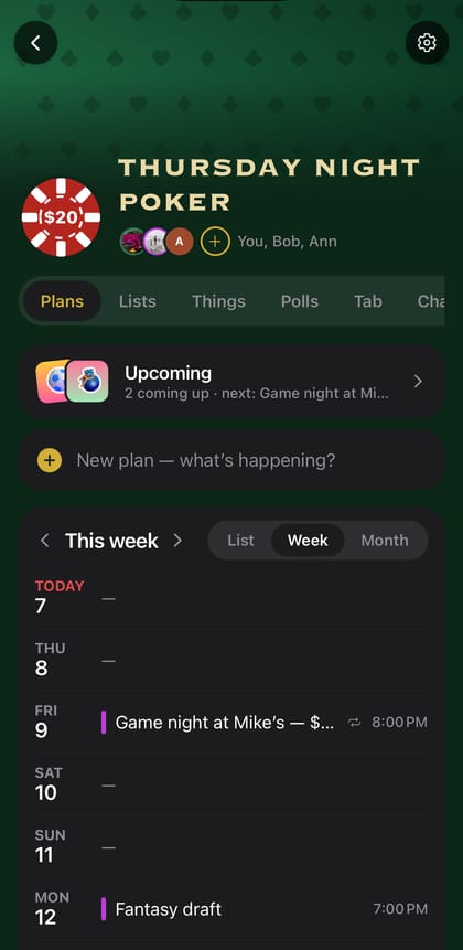Thursday Night Poker in ZOZA: its banner, its people and its plans